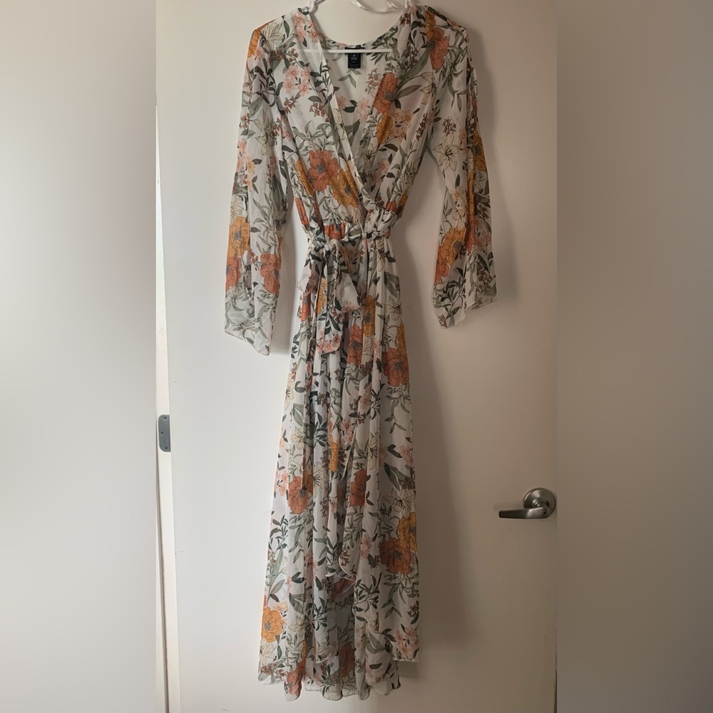 Kate and Lily wrap ruffle dress